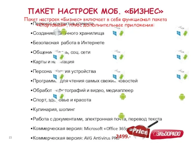 Перенос контактов клиента Создание облачного хранилища Безопасная работа в Интернете Общение,