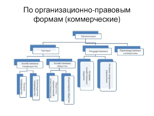 По организационно-правовым формам (коммерческие)