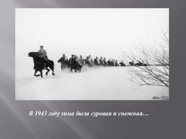 В 1943 году зима была суровая и снежная…