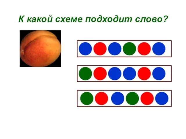 К какой схеме подходит слово?