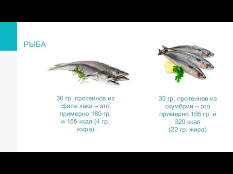 РЫБА 30 гр. протеинов из скумбрии – это примерно 165 гр.