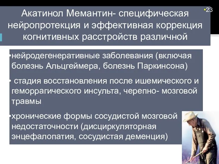 Акатинол Мемантин- специфическая нейропротекция и эффективная коррекция когнитивных расстройств различной этиологии