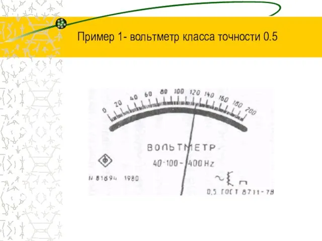 Пример 1- вольтметр класса точности 0.5