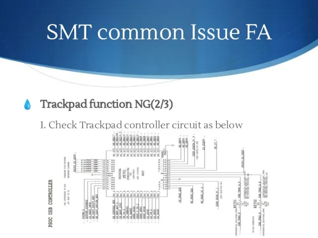 SMT common Issue FA Trackpad function NG(2/3) 1. Check Trackpad controller circuit as below