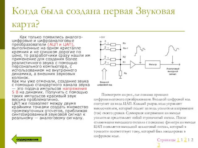 Когда была создана первая Звуковая карта? Как только появились аналого-цифровые и