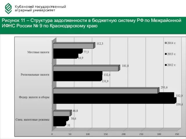 Федерация Автовладельцев России Рисунок 11 – Структура задолженности в бюджетную систему