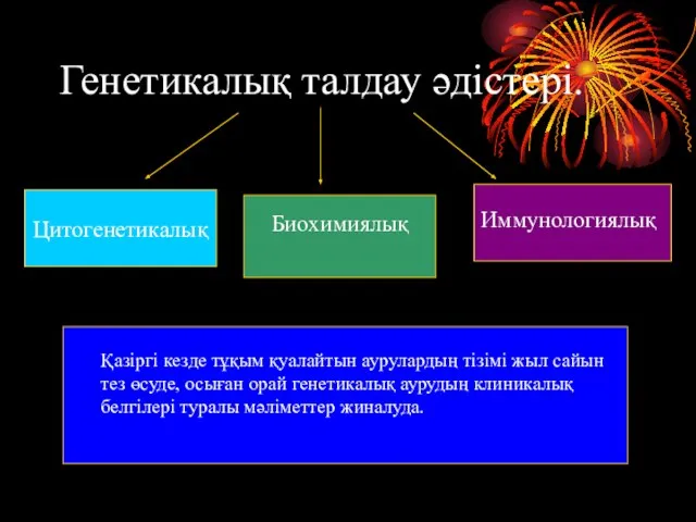 Генетикалық талдау әдістері. Цитогенетикалық Биохимиялық Иммунологиялық Қазіргі кезде тұқым қуалайтын аурулардың