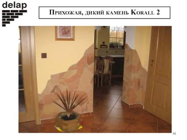 Прихожая, дикий камень Korall 2