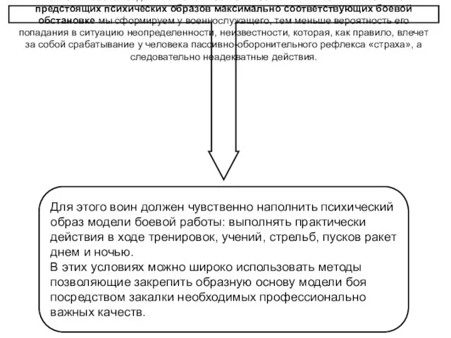 Задача состоит в том, чтобы еще в мирное время, предусмотреть и