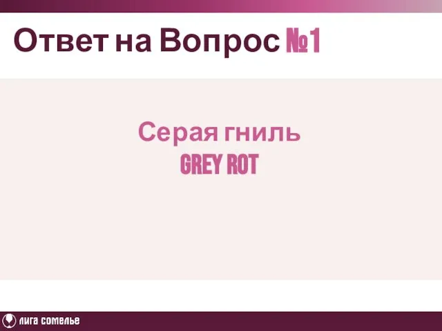 Ответ на Вопрос №1 Серая гниль Grey rot