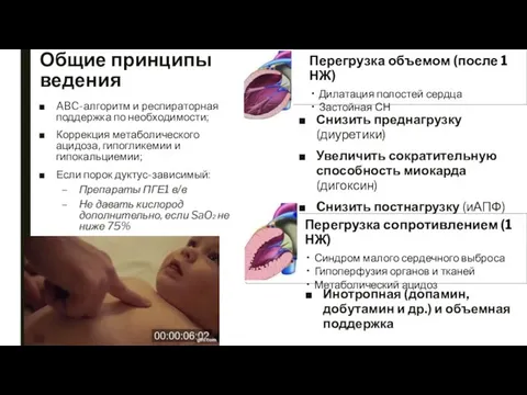 Общие принципы ведения ABC-алгоритм и респираторная поддержка по необходимости; Коррекция метаболического