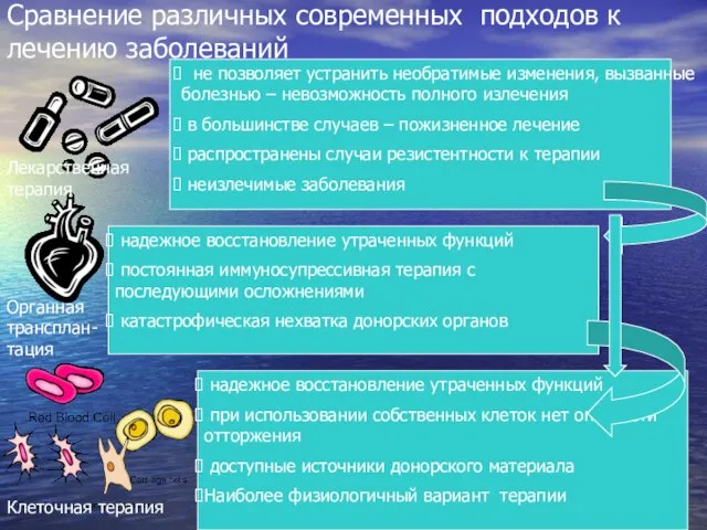 Сравнение различных современных подходов к лечению заболеваний не позволяет устранить необратимые