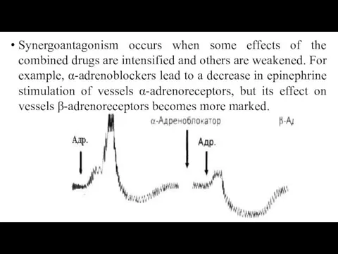 Synergoantagonism occurs when some effects of the combined drugs are intensified