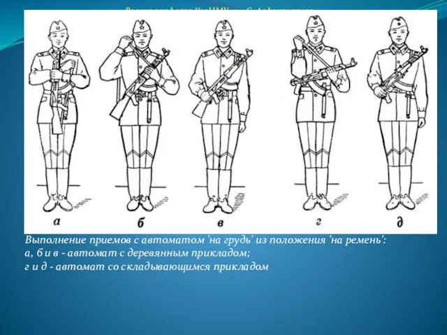 Военная кафедра КазНМУ им. С. Асфендиярова Выполнение приемов с автоматом 'на