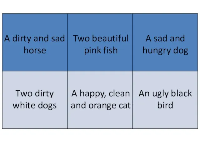 A dirty and sad horse Two beautiful pink fish A sad