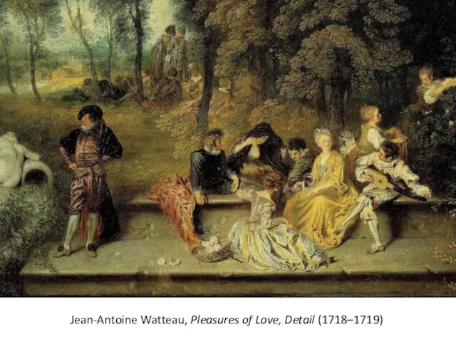 Jean-Antoine Watteau, Pleasures of Love, Detail (1718–1719)