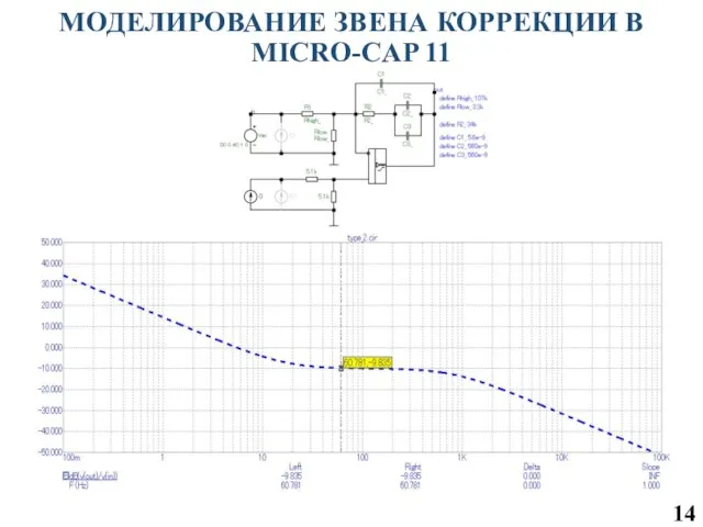 МОДЕЛИРОВАНИЕ ЗВЕНА КОРРЕКЦИИ В MICRO-CAP 11 14