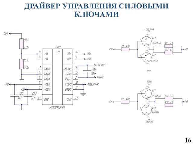 16 ДРАЙВЕР УПРАВЛЕНИЯ СИЛОВЫМИ КЛЮЧАМИ