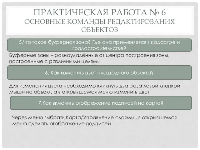 ПРАКТИЧЕСКАЯ РАБОТА № 6 ОСНОВНЫЕ КОМАНДЫ РЕДАКТИРОВАНИЯ ОБЪЕКТОВ 5.Что такое буферная