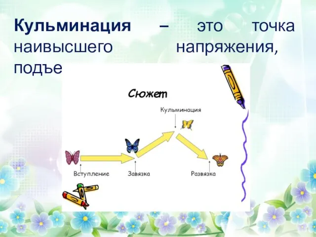 Кульминация – это точка наивысшего напряжения, подъема, развития.