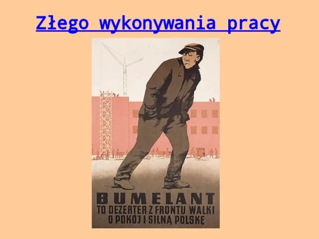 Złego wykonywania pracy