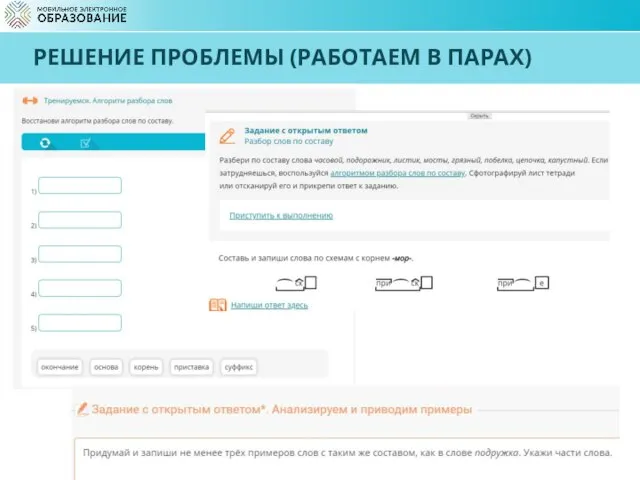 РЕШЕНИЕ ПРОБЛЕМЫ (РАБОТАЕМ В ПАРАХ)