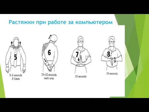 Растяжки при работе за компьютером