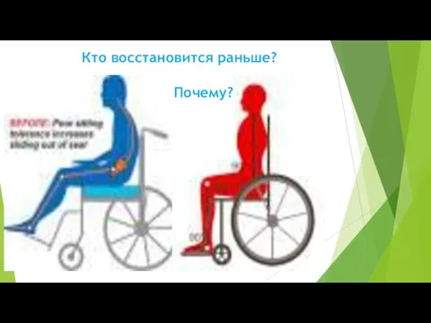 Кто восстановится раньше? Почему?