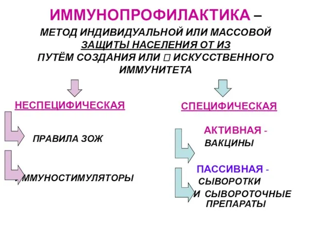 ИММУНОПРОФИЛАКТИКА – МЕТОД ИНДИВИДУАЛЬНОЙ ИЛИ МАССОВОЙ ЗАЩИТЫ НАСЕЛЕНИЯ ОТ ИЗ ПУТЁМ