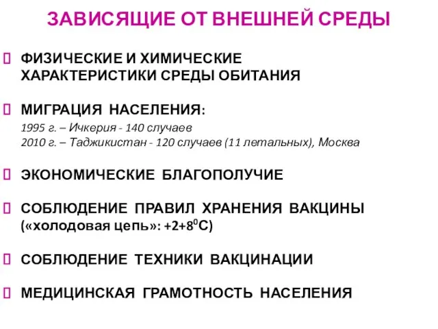 ЗАВИСЯЩИЕ ОТ ВНЕШНЕЙ СРЕДЫ ФИЗИЧЕСКИЕ И ХИМИЧЕСКИЕ ХАРАКТЕРИСТИКИ СРЕДЫ ОБИТАНИЯ МИГРАЦИЯ