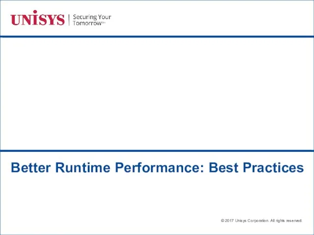 Better Runtime Performance: Best Practices