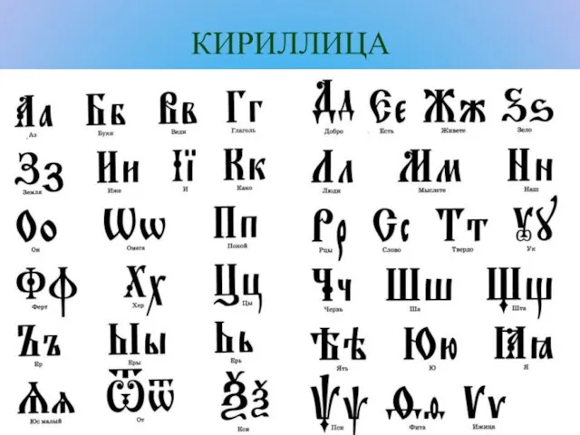 КИРИЛЛИЦА