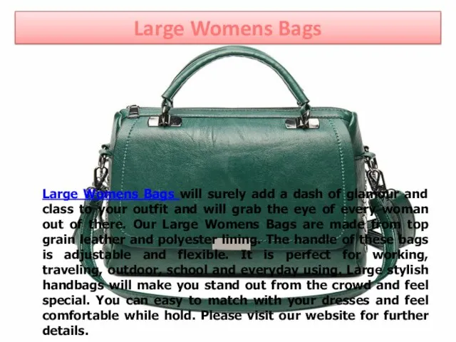 Large Womens Bags Large Womens Bags will surely add a dash
