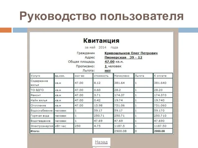 Руководство пользователя