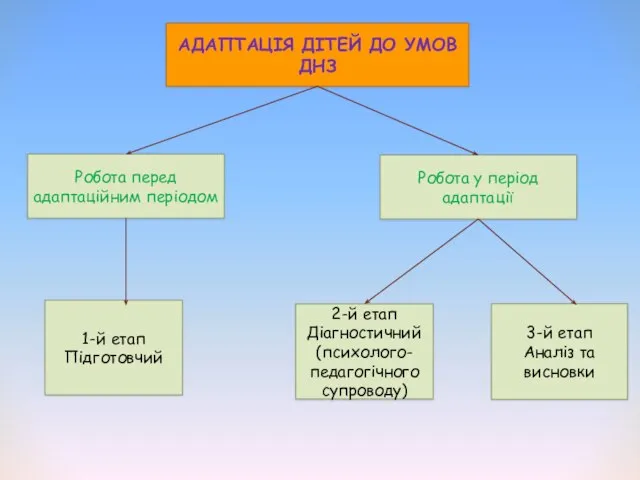 АДАПТАЦІЯ ДІТЕЙ ДО УМОВ ДНЗ Робота перед адаптаційним періодом Робота у