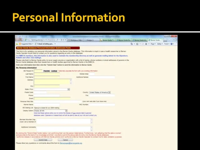 Personal Information