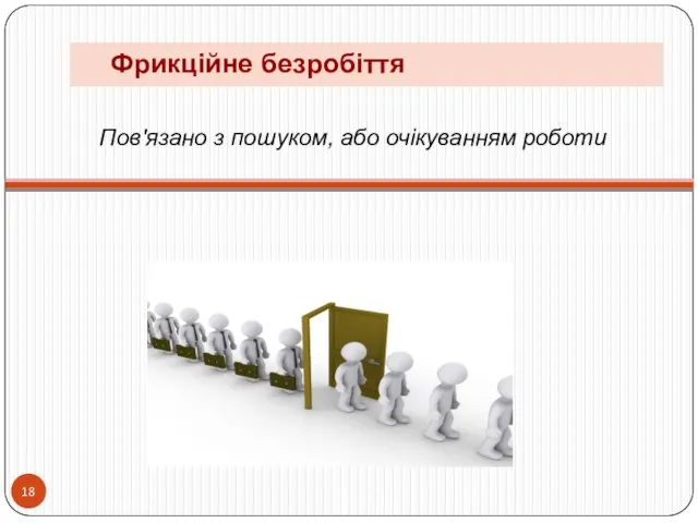 Фрикційне безробіття Пов'язано з пошуком, або очікуванням роботи 23.02.2017 14:10