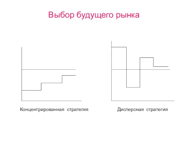 Выбор будущего рынка Концентрированная стратегия Дисперсная стратегия