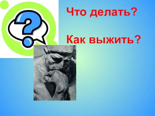 Что делать? Как выжить?