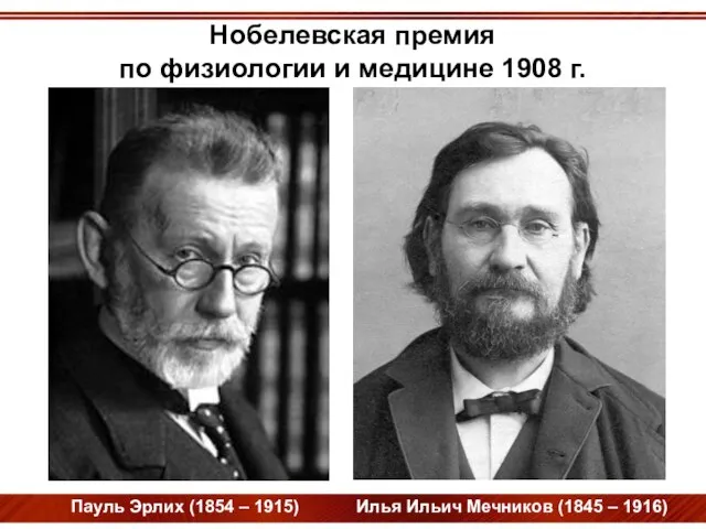 Нобелевская премия по физиологии и медицине 1908 г. Пауль Эрлих (1854