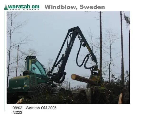 08/02/2023 Waratah OM 2005 Windblow, Sweden