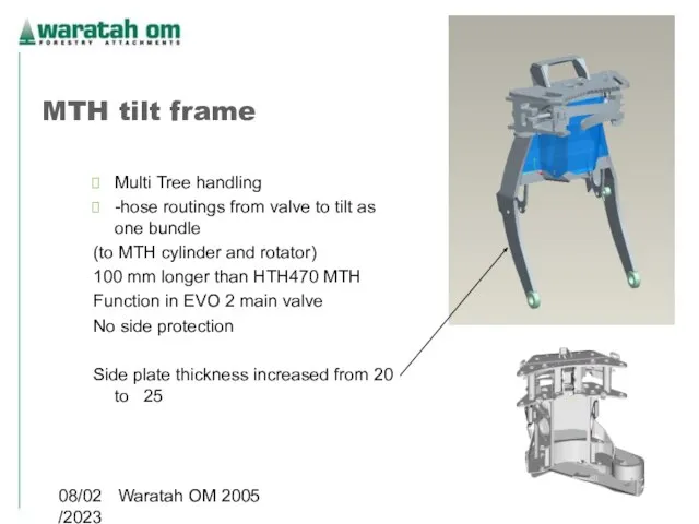 08/02/2023 Waratah OM 2005 MTH tilt frame Multi Tree handling -hose