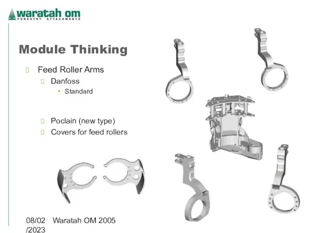 08/02/2023 Waratah OM 2005 Module Thinking Feed Roller Arms Danfoss Standard