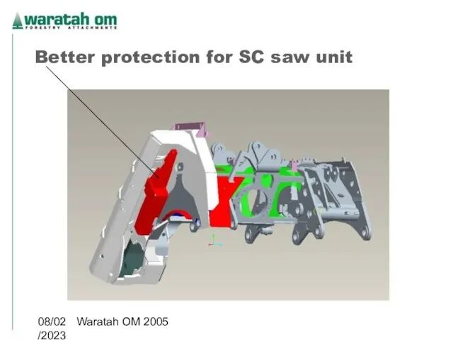 08/02/2023 Waratah OM 2005 Better protection for SC saw unit