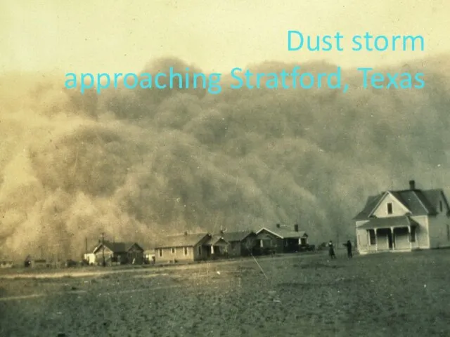 Dust storm approaching Stratford, Texas