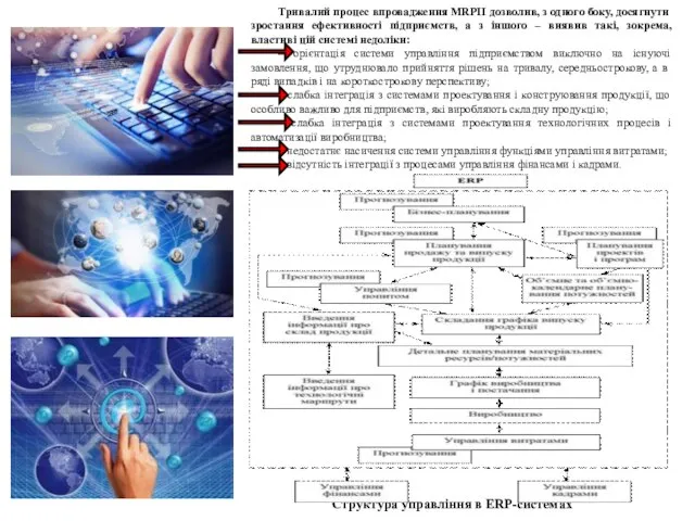 Тривалий процес впровадження MRPII дозволив, з одного боку, досягнути зростання ефективності