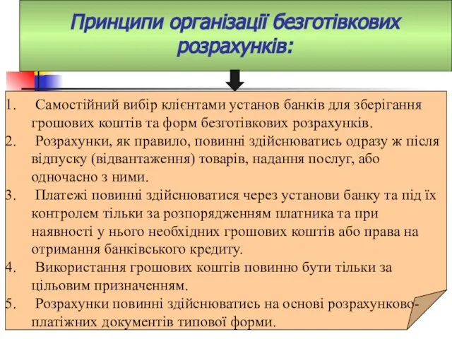 Самостійний вибір клієнтами установ банків для зберігання грошових коштів та форм