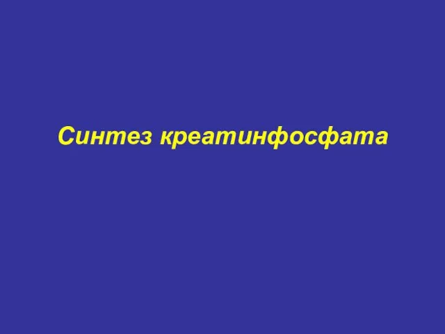 Синтез креатинфосфата