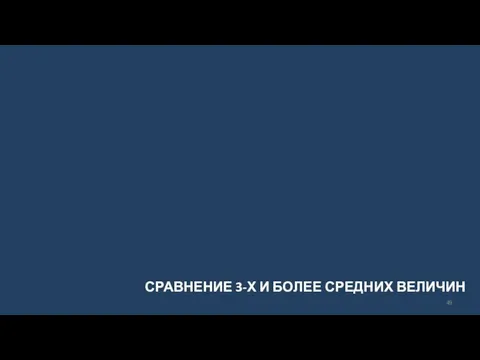 СРАВНЕНИЕ 3-Х И БОЛЕЕ СРЕДНИХ ВЕЛИЧИН