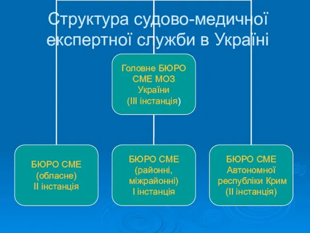 Структура судово-медичної експертної служби в Україні